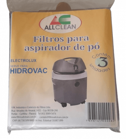 Sacos Descartáveis Electrolux Hidrovac - Kit com 3 Unidades